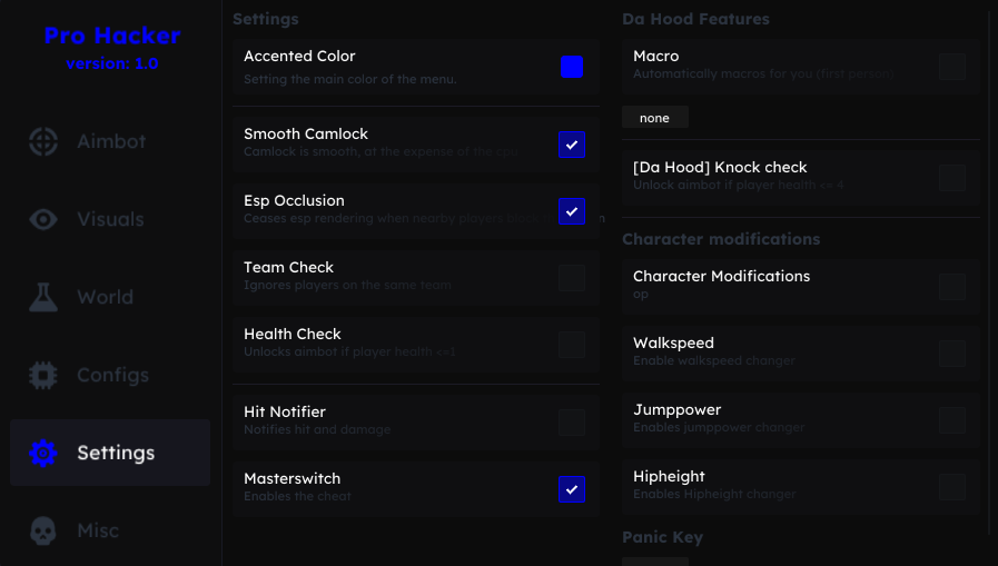 Advanced Settings